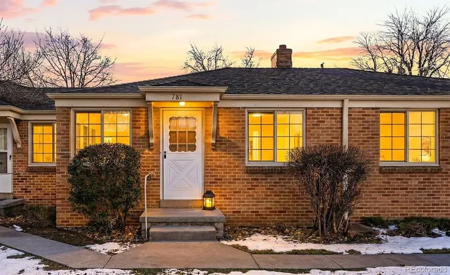 a front view of a house