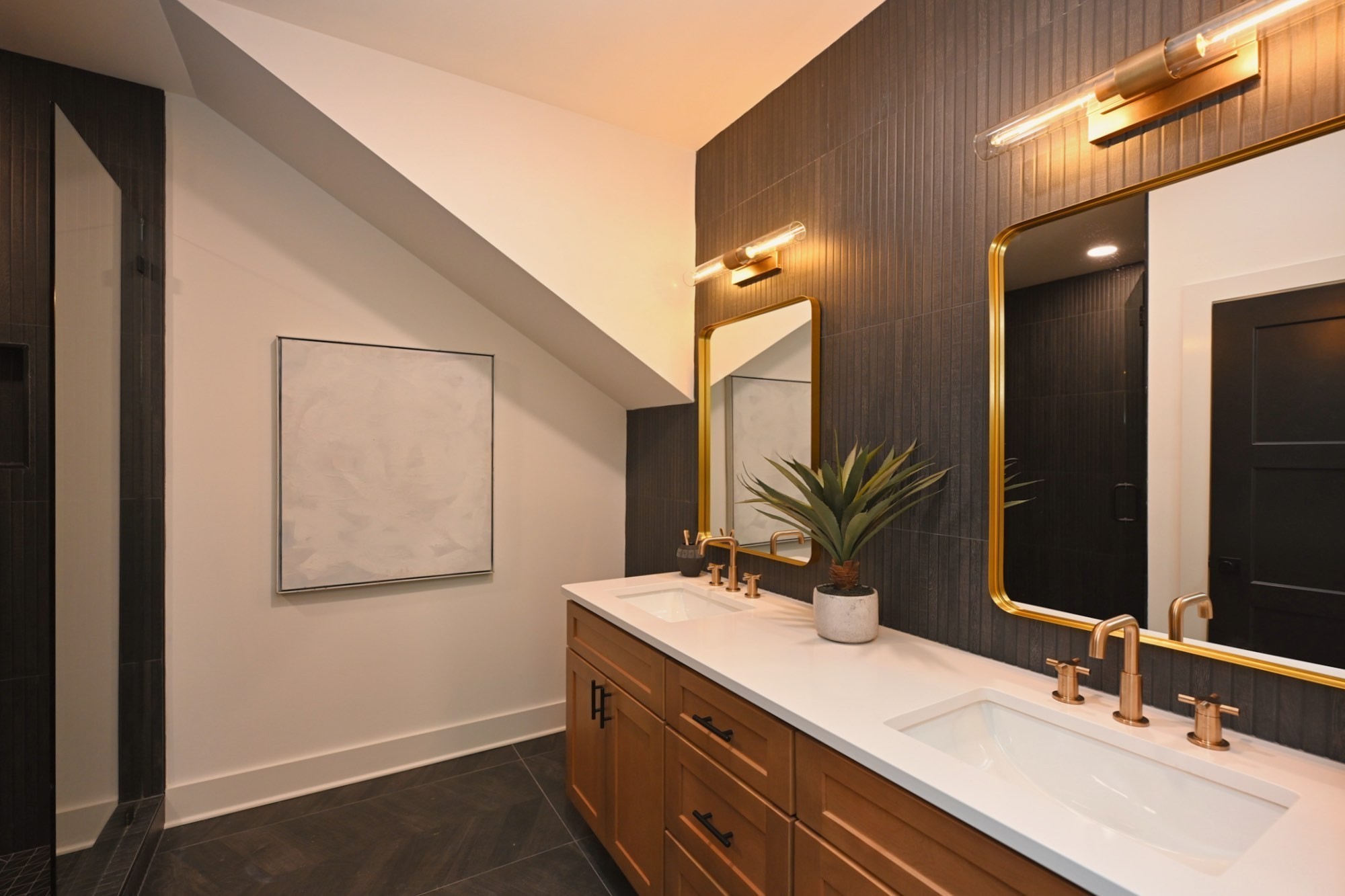 1212 Stockell Street Nashville, TN 37207 - Photo 31 of 86 a bathroom with a sink and a mirror