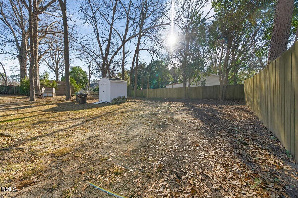 23 West Academy Street Wendell, NC 27591 - Photo 29 of 31 a view of a backyard with large trees