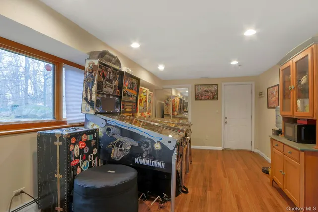 a very nice looking room with a large window