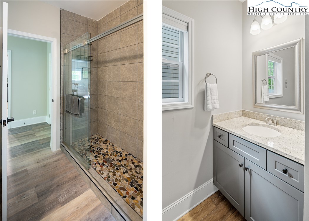 170 Inn At Crestwood Drive Boone, NC 28607 - Photo 29 of 33 a view of bathroom with shower and mirror