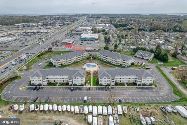 a view of a city with a building in the background