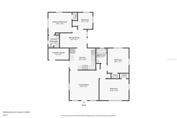 $342,500 | 2620 Hawthorne Street, Orlando, FL 32806