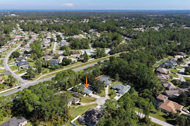 an aerial view of multiple house