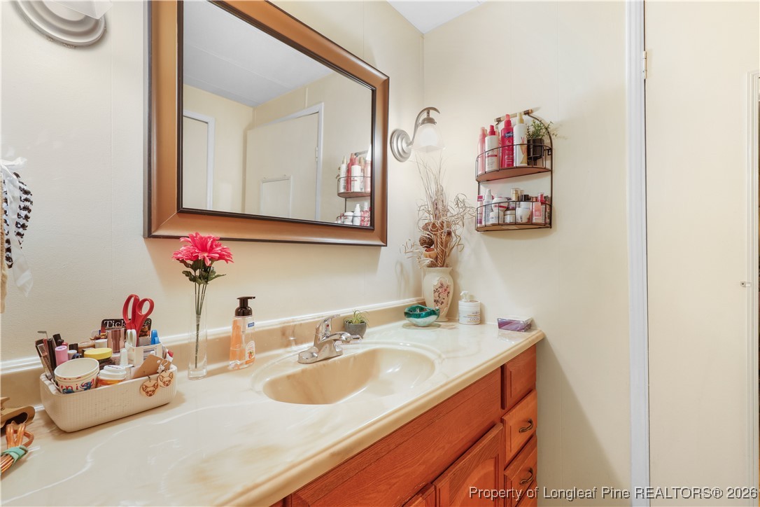 156 Connell Road Carthage, NC 28327 - Photo 16 of 43 a bathroom with a sink and a mirror