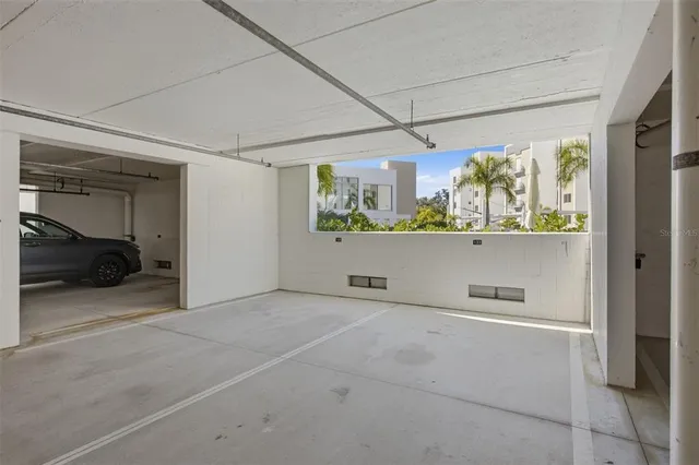 a view of an empty room and painted walls