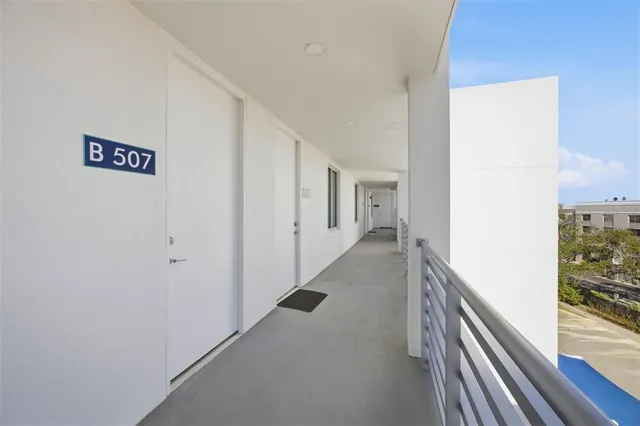a hallway with stairs