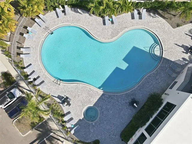 a view of a city and ocean view