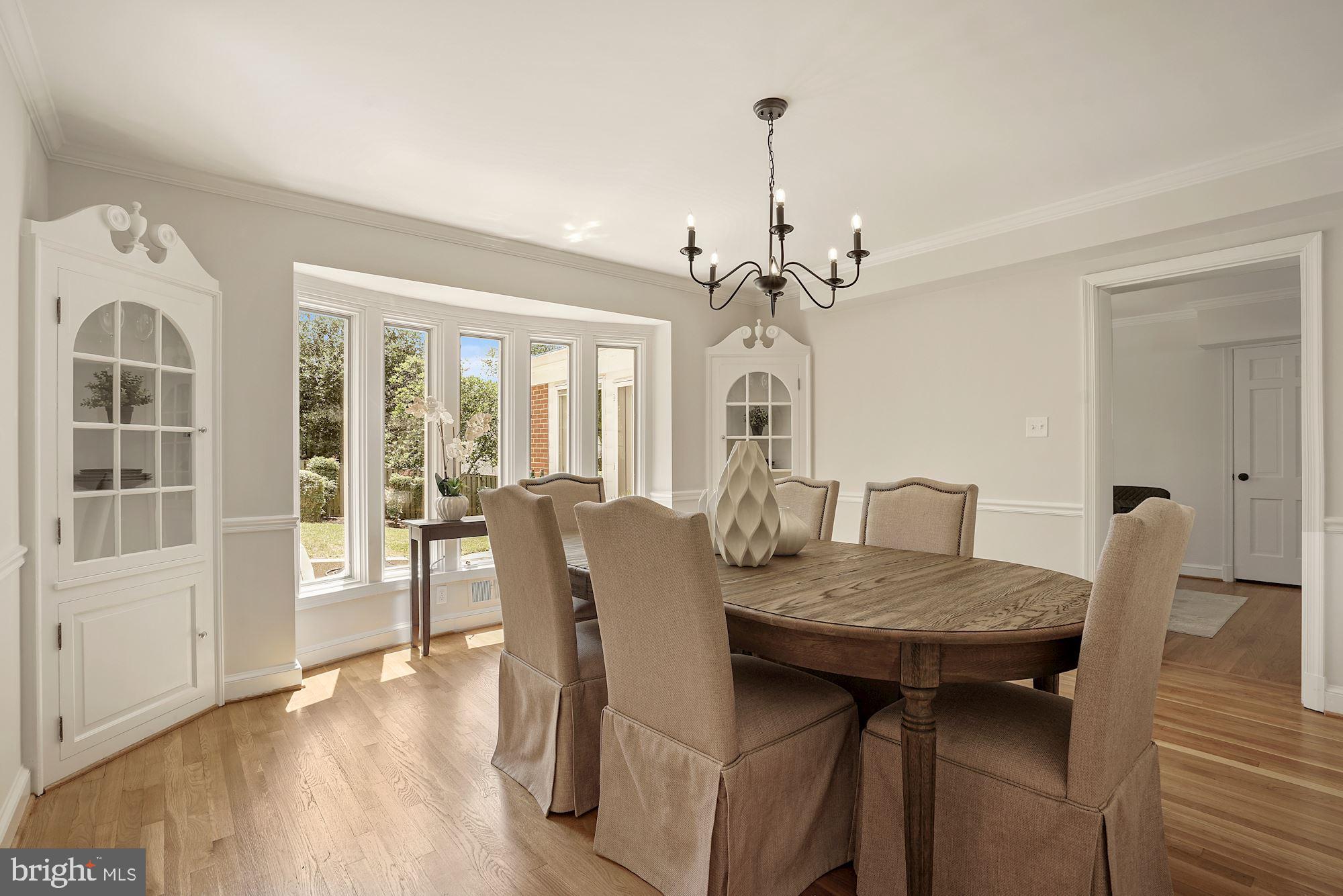 5622 Knollwood Road Bethesda, MD 20816 - Photo 13 of 37 Dining Room with Built-In Cabinets