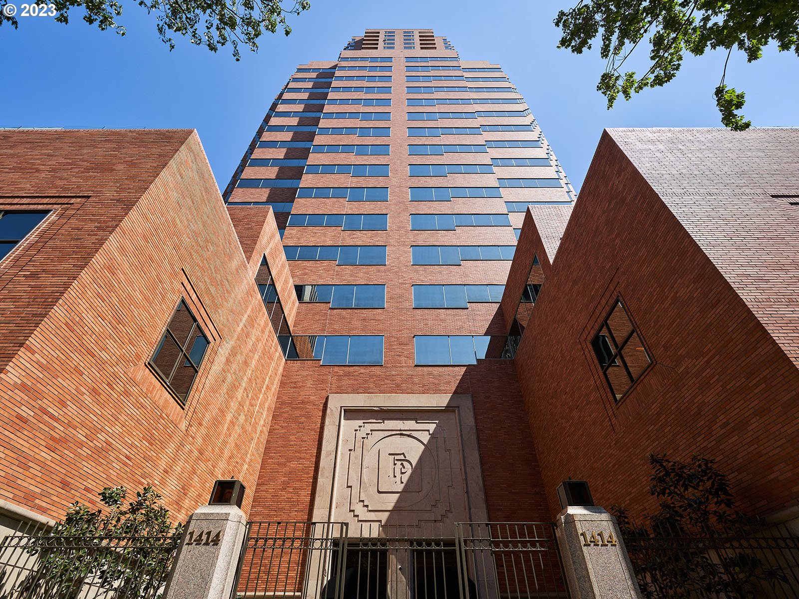 a front view of a building