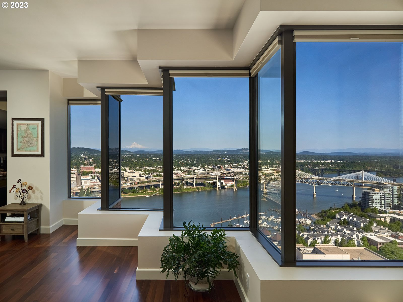 1414 Southwest 3rd Avenue, Unit 2502 Portland, OR 97201 - Photo 5 of 41 a living room with furniture and a floor to ceiling window