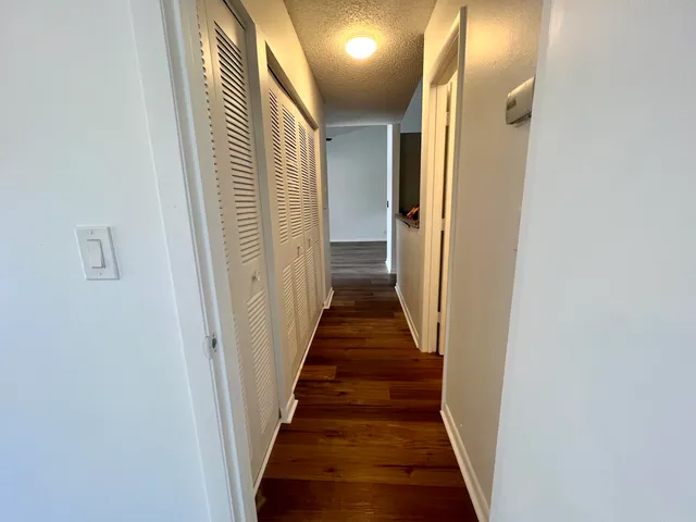 a view of a hallway with a hallway