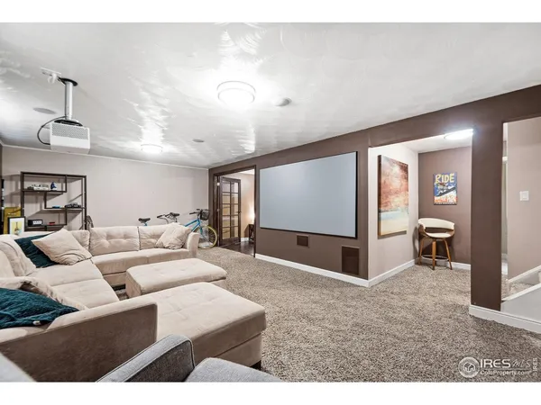 a living room with furniture and a couch