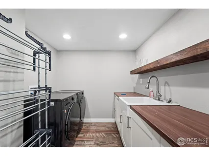 a bedroom with a bed and a shower