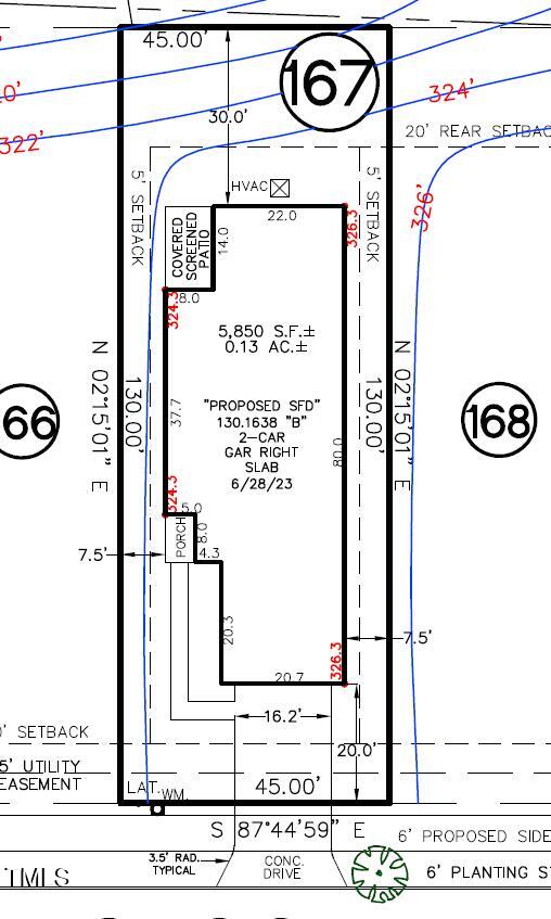 2873 Springtooth Drive Raleigh, NC 27616 - Photo 19 of 21 167 plot plan