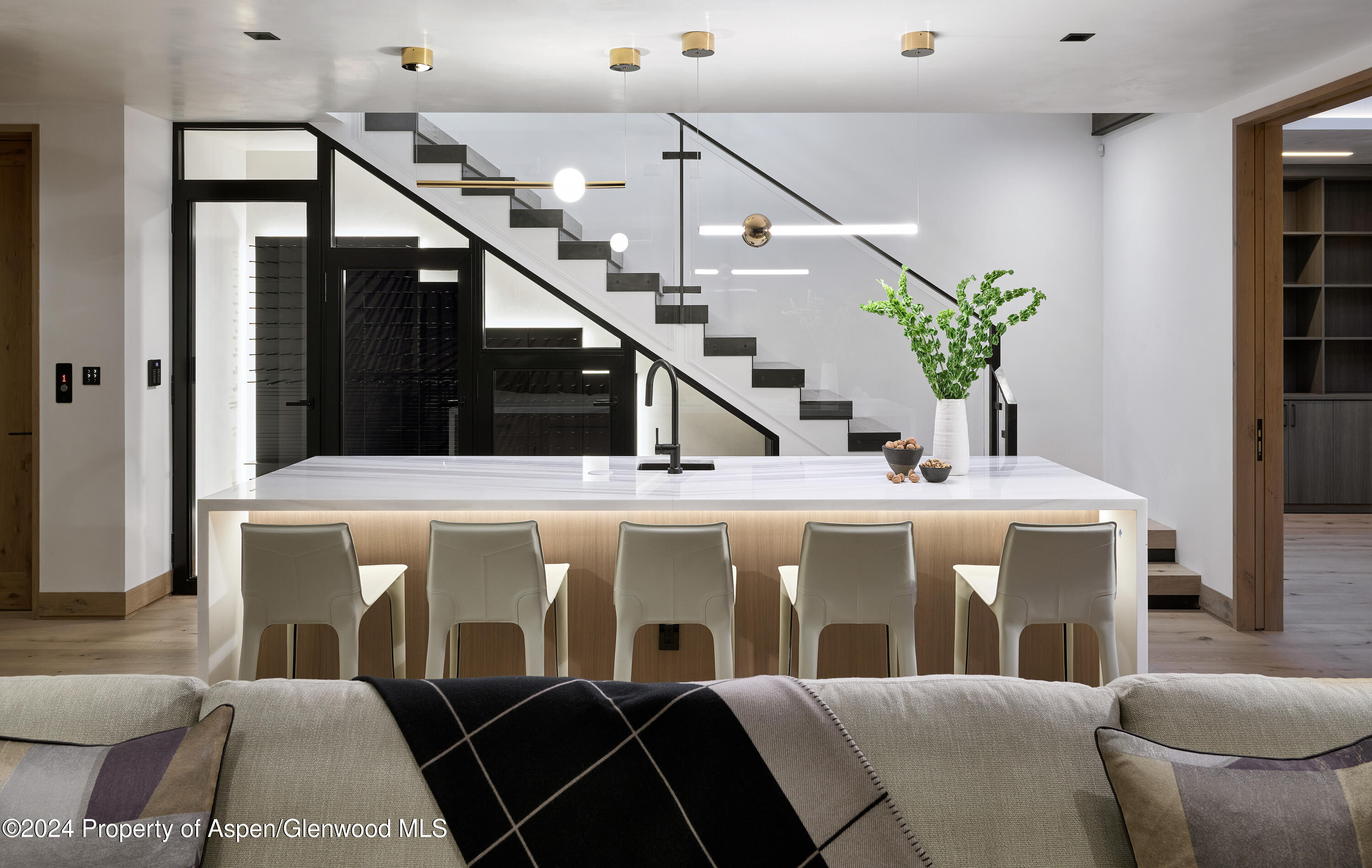 411 Pearl Court Aspen, CO 81611 - Photo 28 of 45 Lower Level Bar/ TV Room