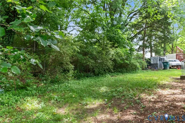 a view of yard with green space