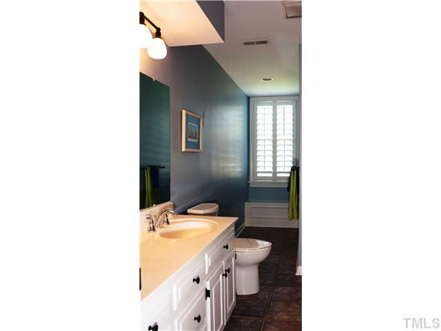 3928 Westchester Road Durham, NC 27707 - Photo 12 of 21 One of two 2nd Level Baths w/Ceramic tile flooring & back splash. Bathroom