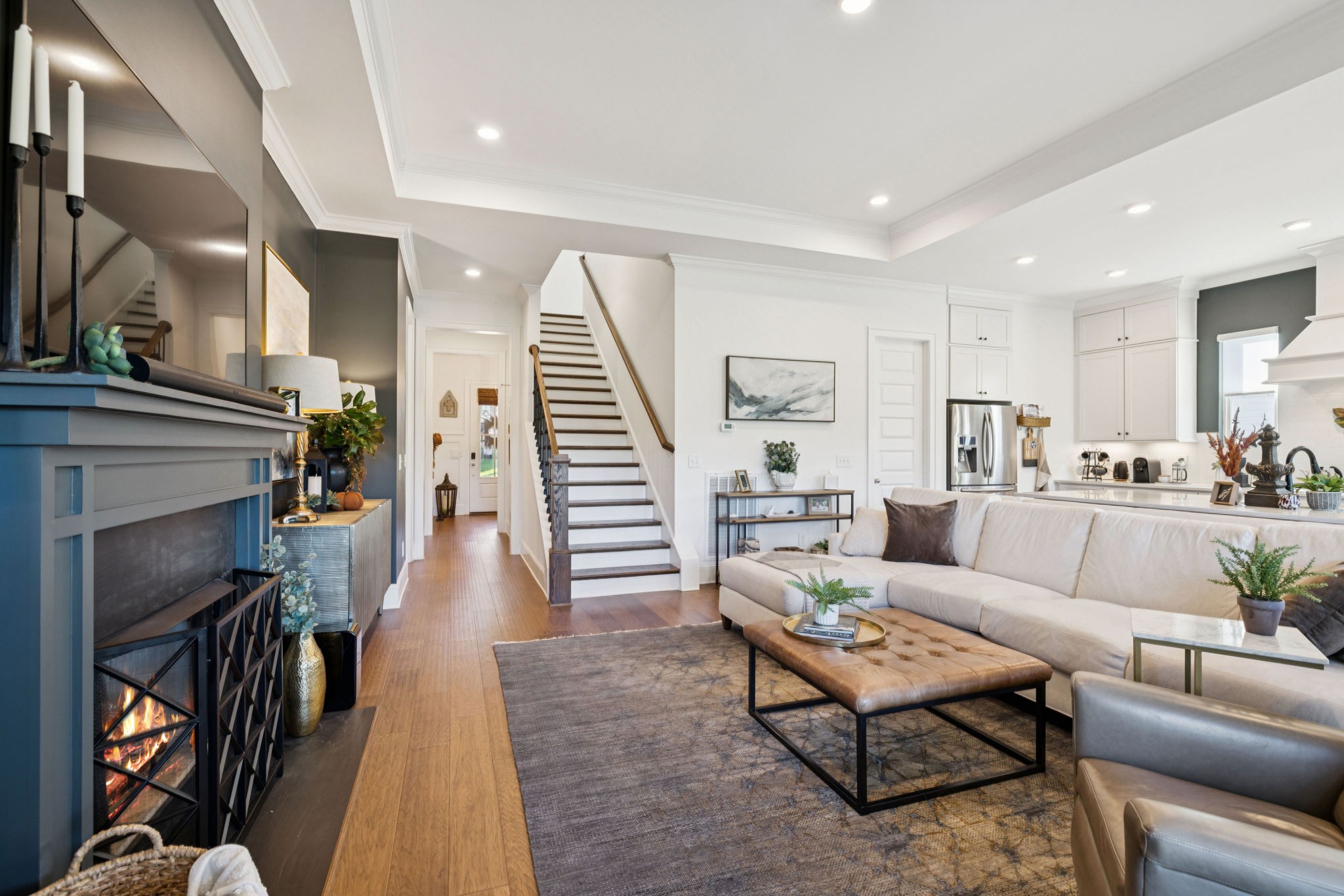 7143 Neills Branch Drive College Grove, TN 37046 - Photo 19 of 74 a living room with furniture and a fireplace
