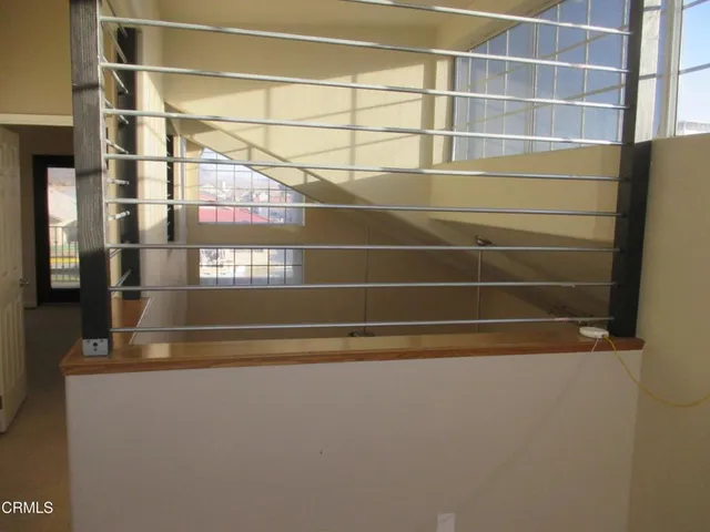 a view of a glass door