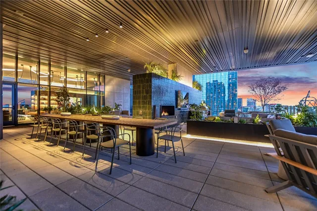 a view of outdoor space with seating area