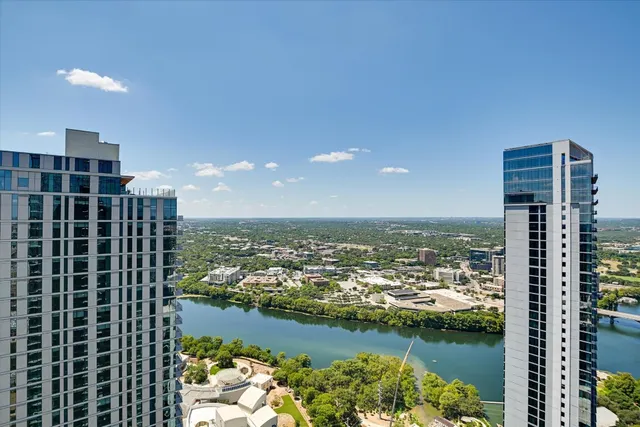 a view of a city with tall buildings