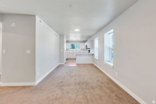 572 South 100 West, Unit E210 Springville, UT 84663 - Photo 10 of 35 Open concept living space featuring neutral carpeting and light gray walls