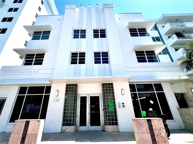a view of a building with a window