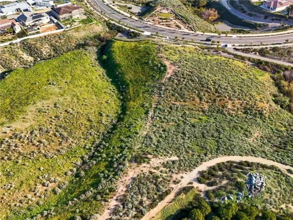 an aerial view of a residential houses