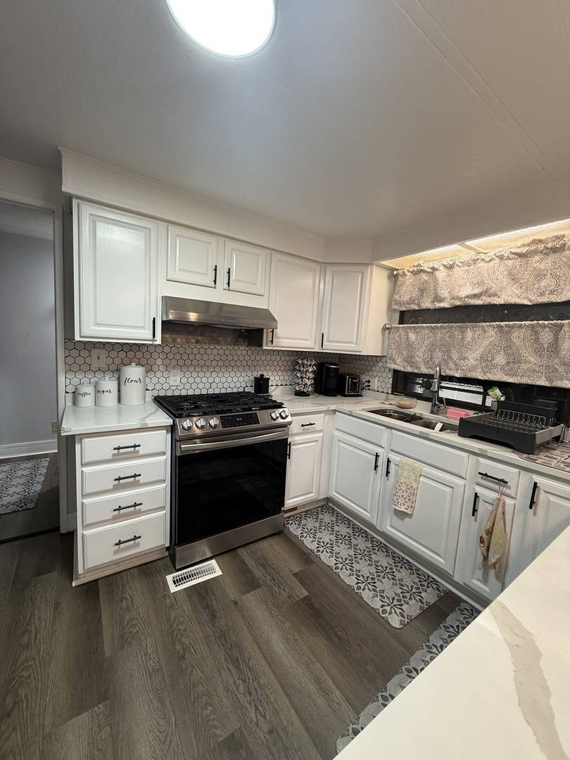 588 Hickory Glen Road Matteson, IL 60443 - Photo 7 of 50 a kitchen with granite countertop a stove and cabinets