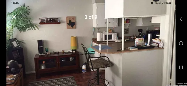 a view of a room with stuff