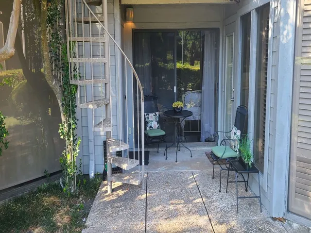 a view of balcony and patio