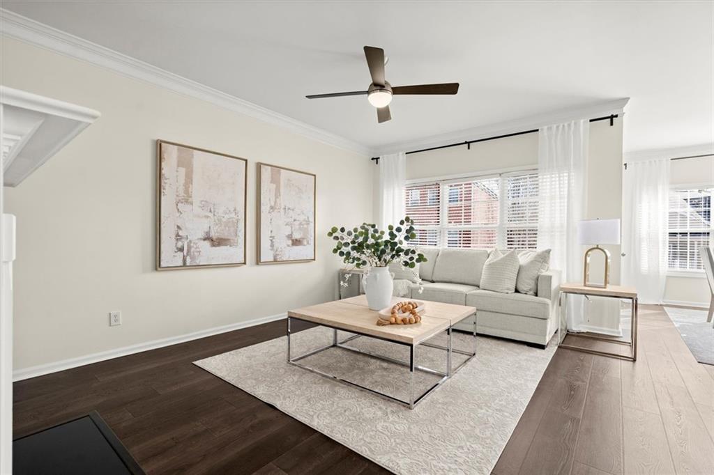 3196 Buck Way Alpharetta, GA 30004 - Photo 18 of 53 a living room with furniture and a large window