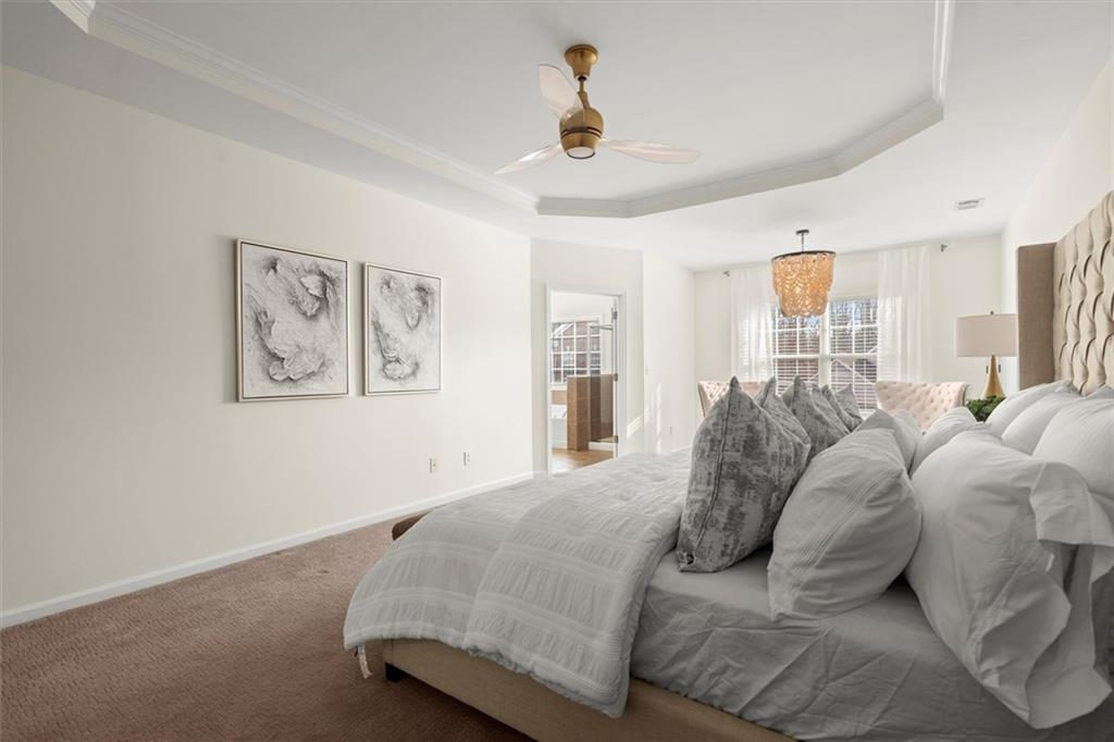 3196 Buck Way Alpharetta, GA 30004 - Photo 34 of 53 a spacious bedroom with a bed and window