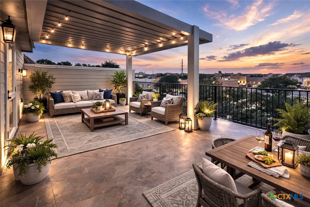 4th floor deck virtually staged.