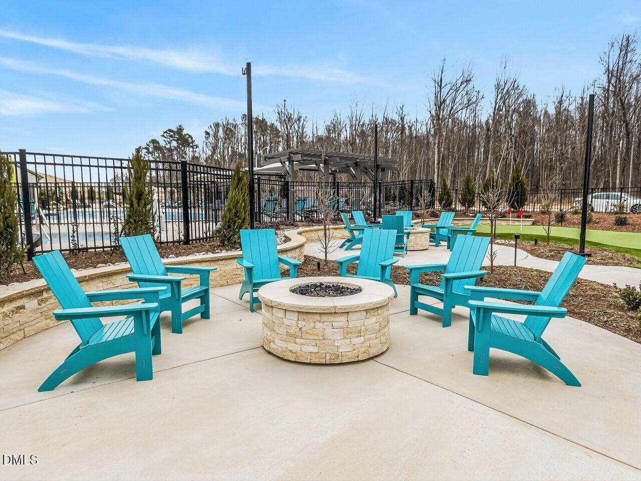 62 Raspberry Run Pittsboro, NC 27312 - Photo 52 of 55 a view of a chairs and tables in the back yard of the house
