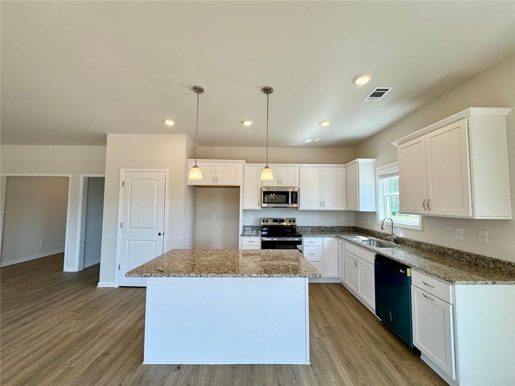 883 Dortch Road Eastanollee, GA 30538 - Photo 6 of 29 a large kitchen with stainless steel appliances granite countertop a stove a sink and a refrigerator