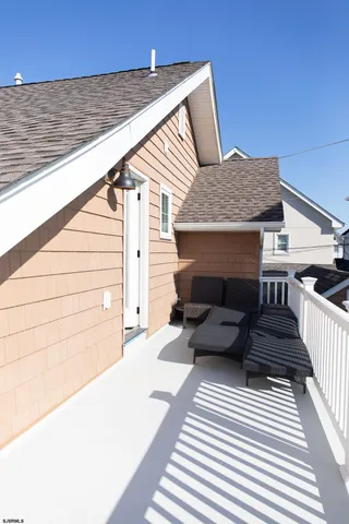 a view of city from a balcony