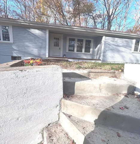 a front view of a house