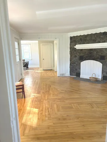 a view of a back yard of the house