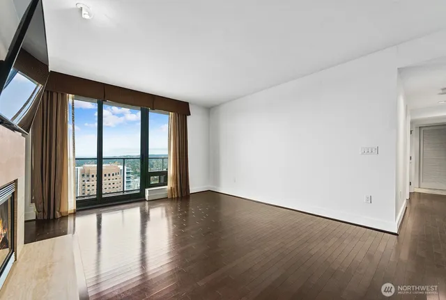 a view of balcony with city view