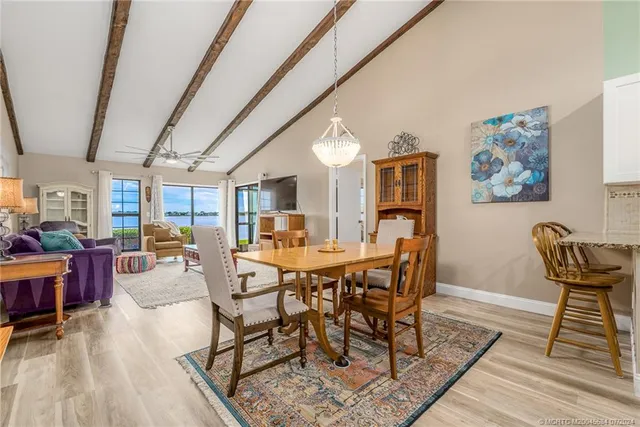 a balcony with furniture