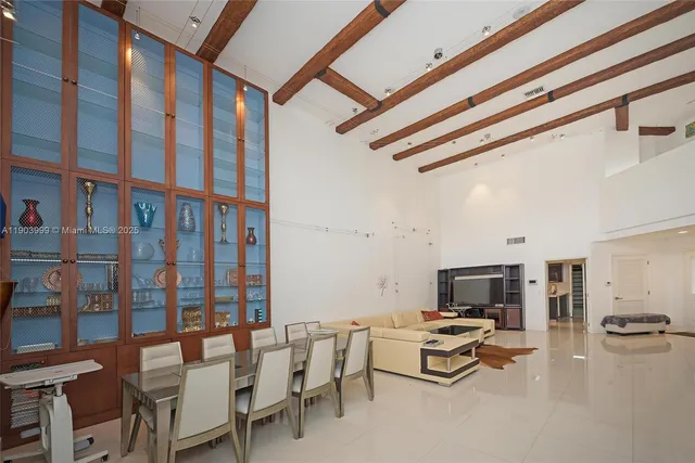 a view of a porch with furniture