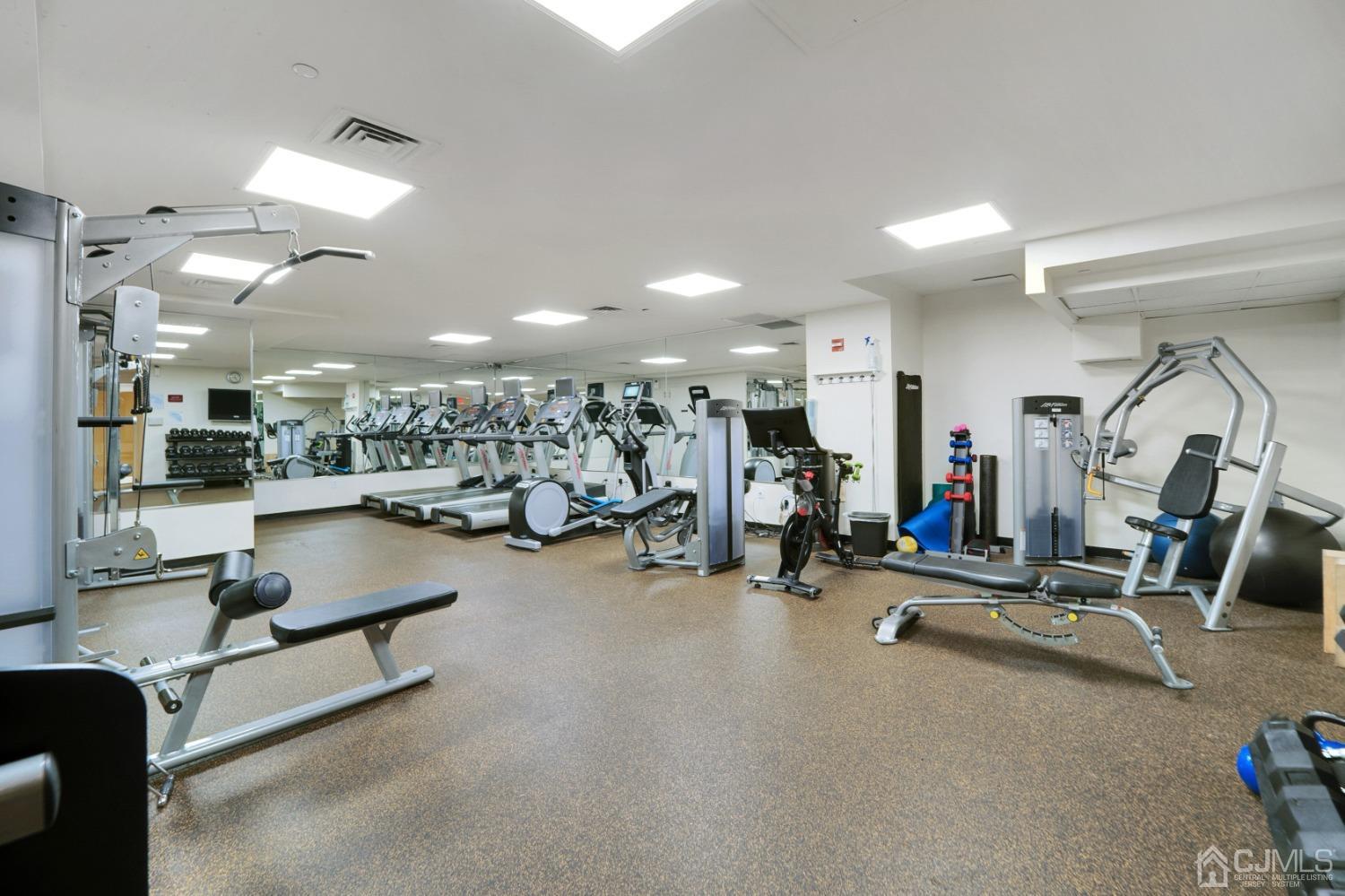 301 Hudson Park Edgewater, NJ 07020 - Photo 33 of 44 a view of a room with gym equipment