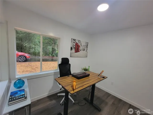 a view of a workspace with a window