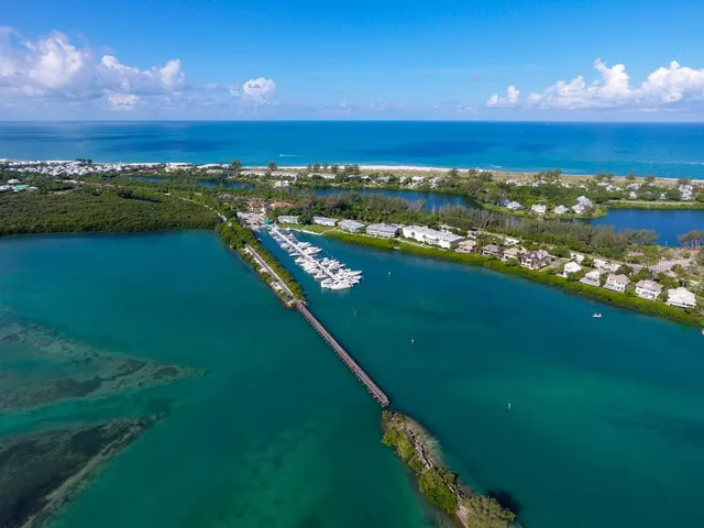 a view of a lake with a city