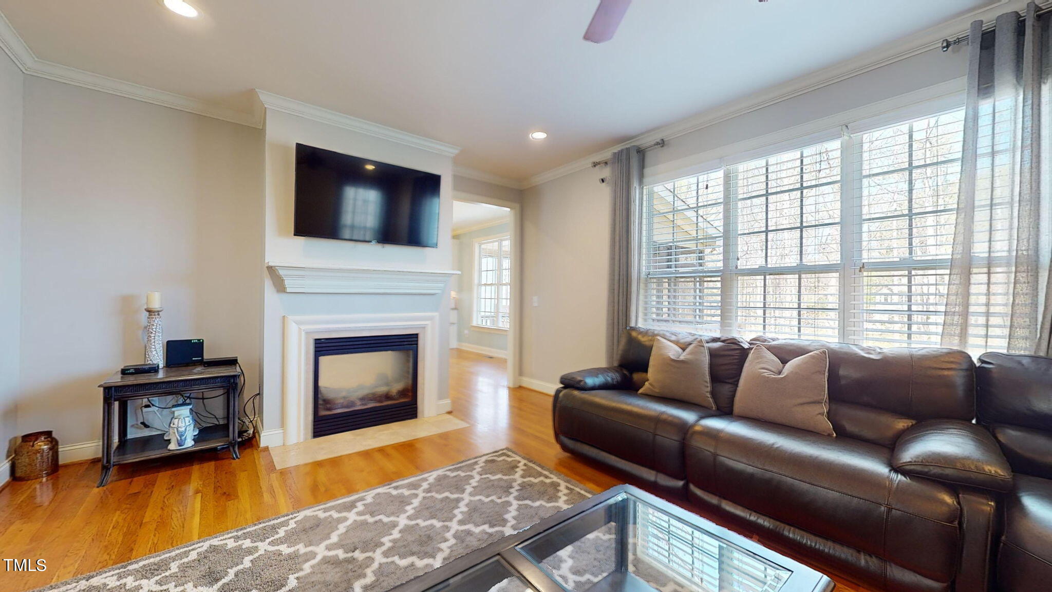 9306 Tabriz Point Raleigh, NC 27614 - Photo 12 of 46 a living room with furniture and a fireplace