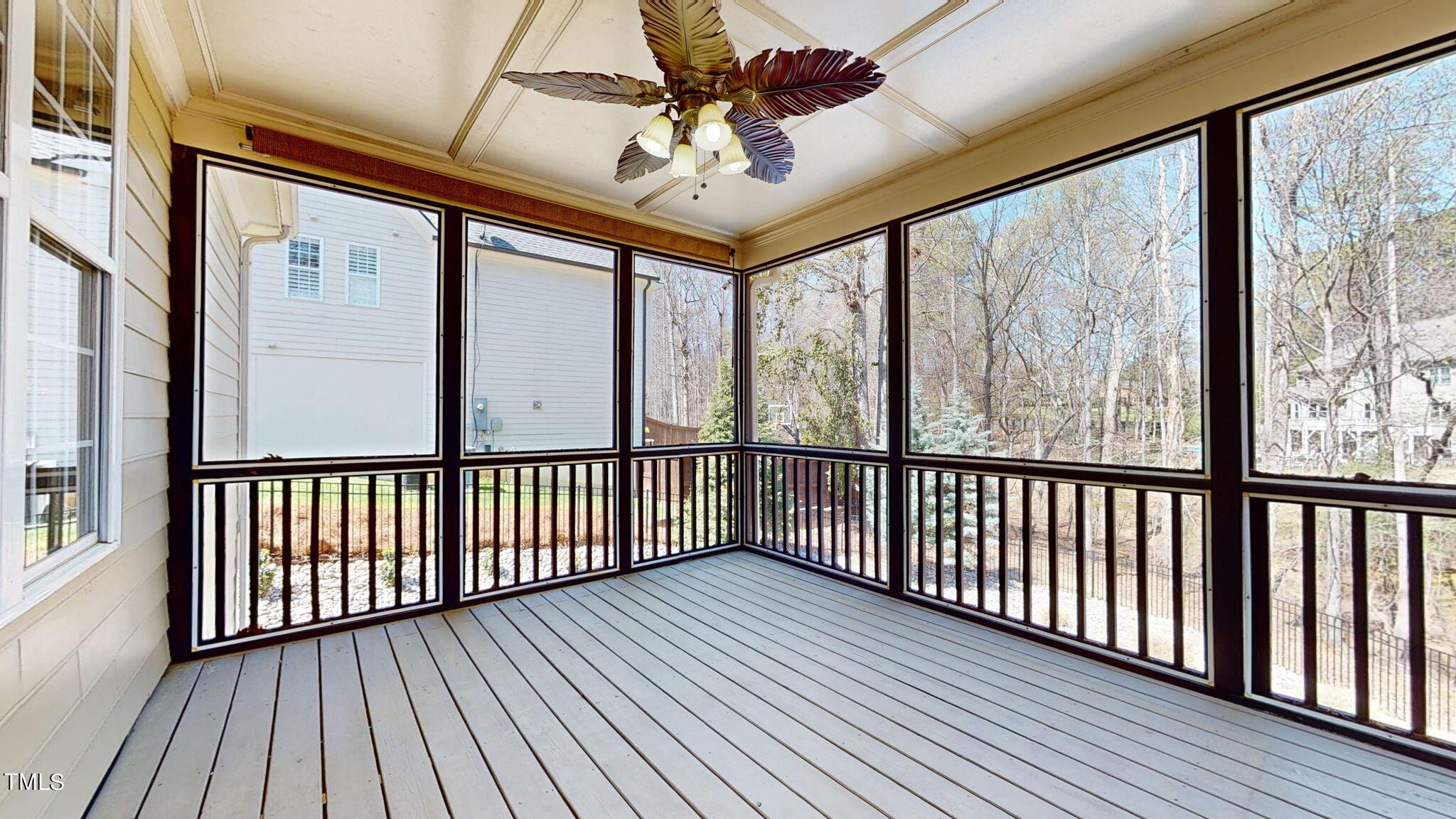 9306 Tabriz Point Raleigh, NC 27614 - Photo 38 of 46 a view of a porch with wooden floor