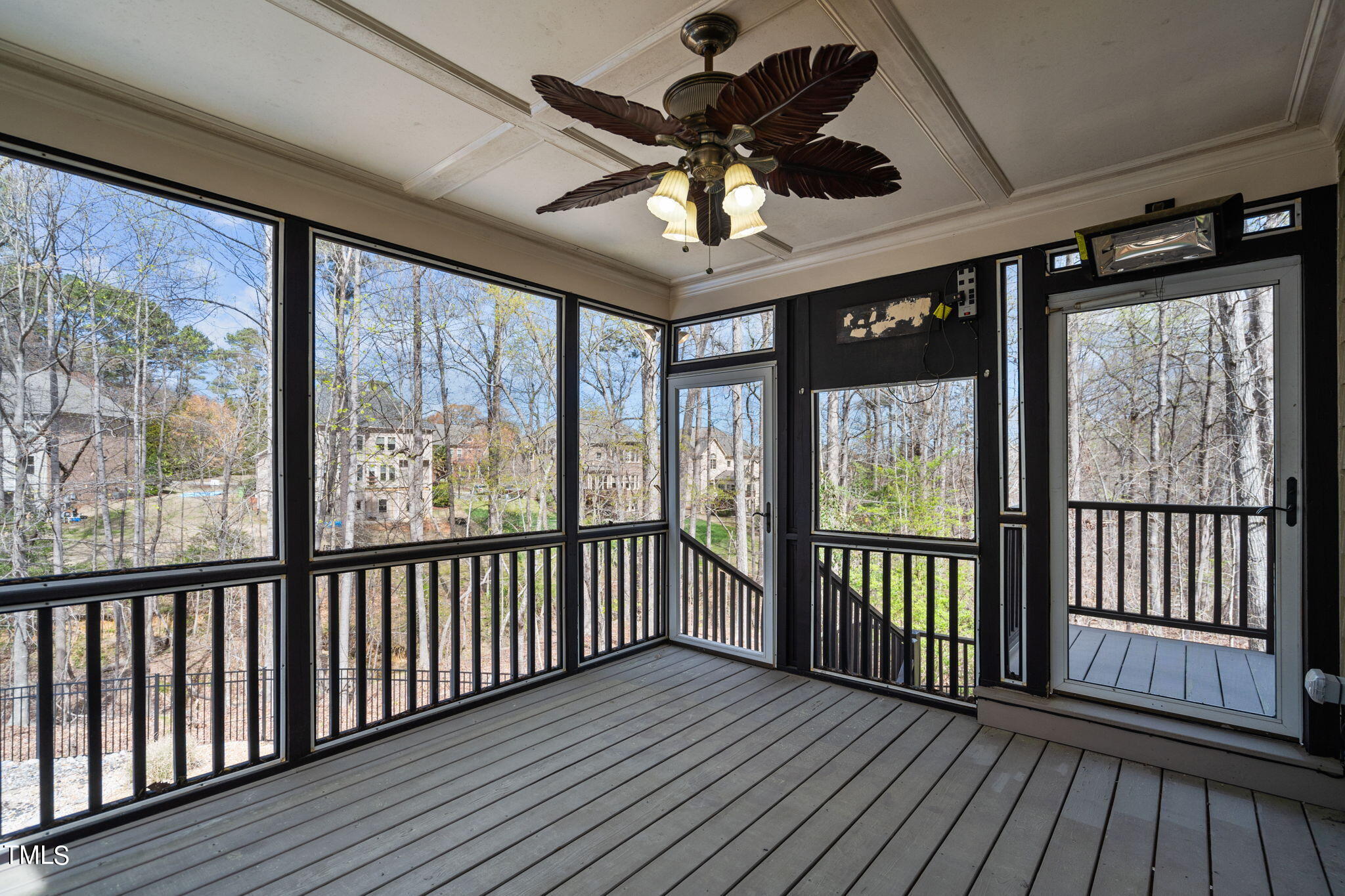 9306 Tabriz Point Raleigh, NC 27614 - Photo 39 of 46 a view of a porch with wooden floor