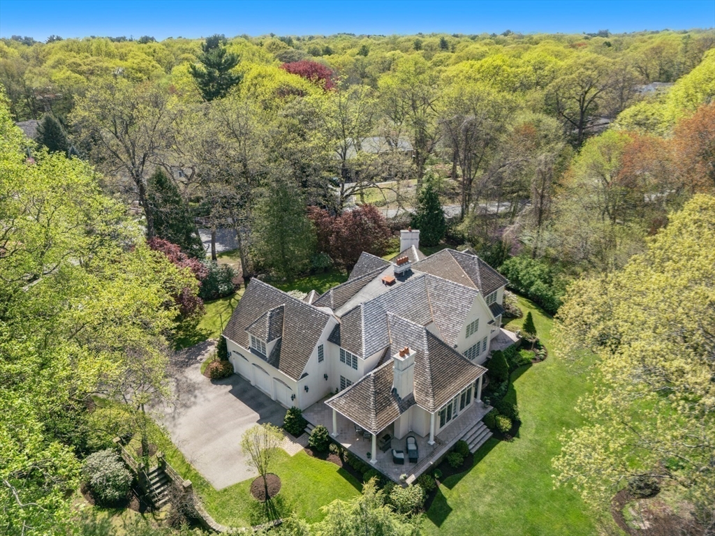 1 Old Farm Road Wellesley, MA 02481 - Photo 40 of 41 an aerial view of houses with yard